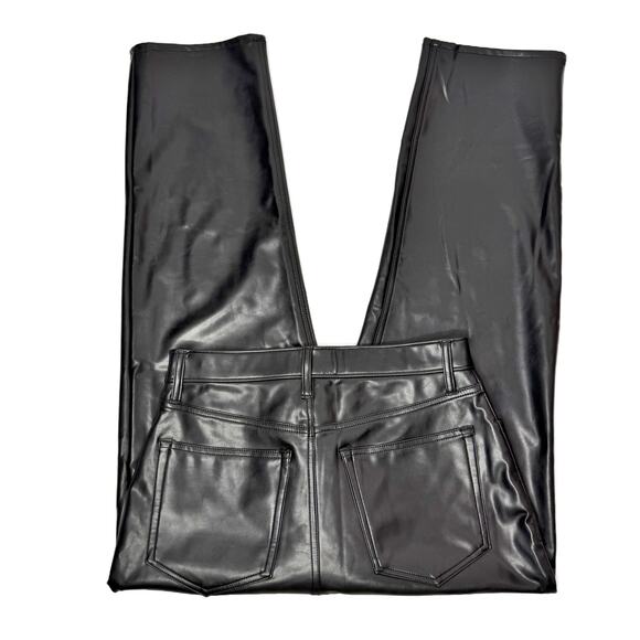 Abercrombie & Fitch Vegan Leather Ankle Straight Pants Womens 29/8 Black - Picture 12 of 16